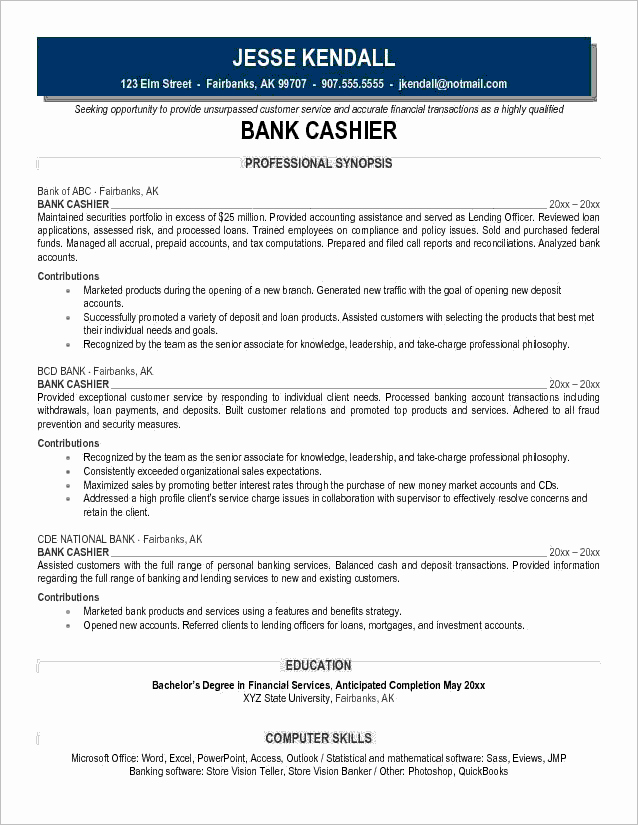 10 Cashier Job Description for Resume Sample
