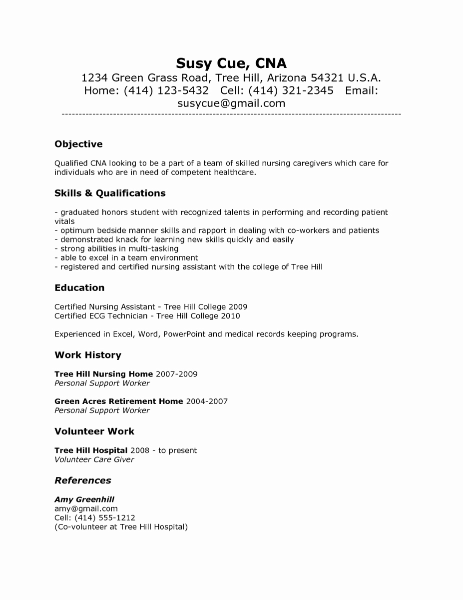 10 certified nursing assistant resume examples