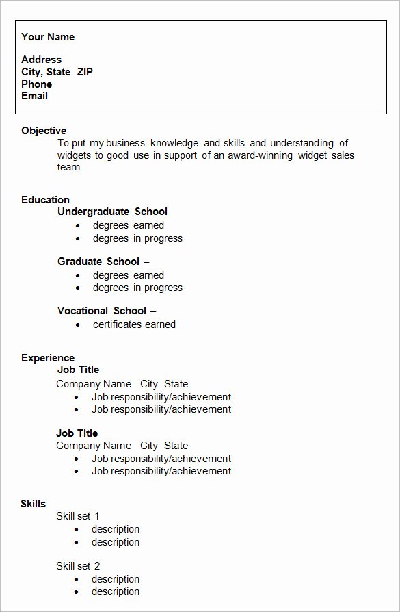 10 College Resume Template Sample Examples