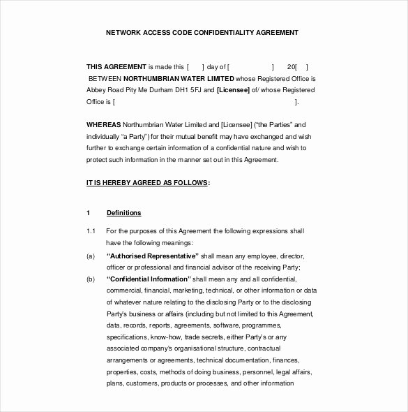 10 Confidentiality Agreement Templates – Free Sample