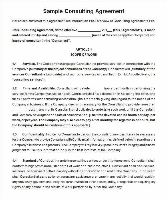 10 Consulting Contract Templates Pdf Doc