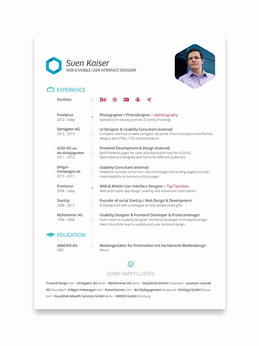 10 Cool Resumes Made by Professional Graphic Designers