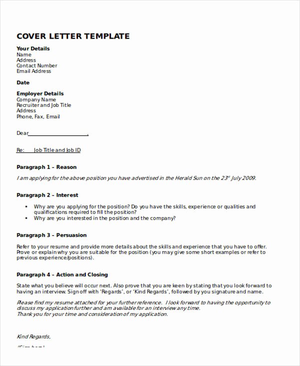 10 Cover Letter Templates and Examples Free Word Pdf