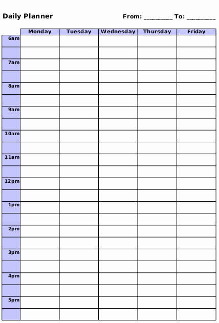 10 Daily Planner Templates Word Excel Pdf formats