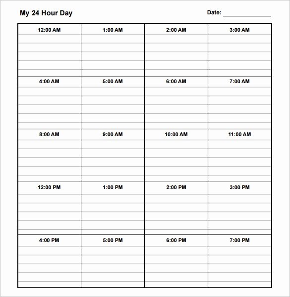 10 Daily Schedule Templates Printable Excel Word Pdf