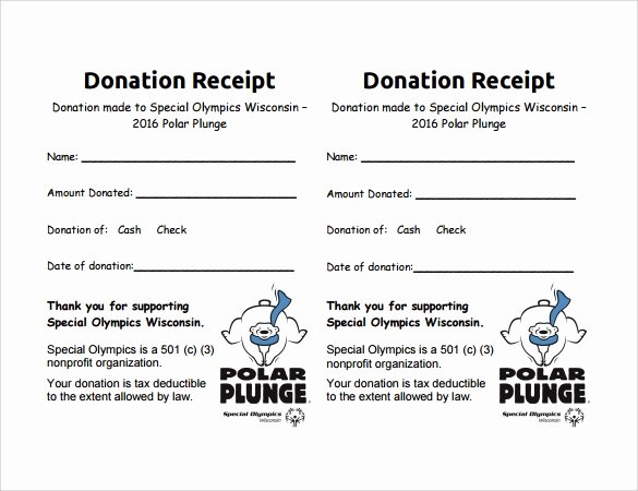 10 Donation Receipt Templates – Free Samples Examples