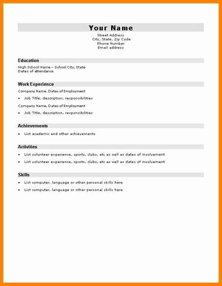 10 Easy Cv Template for Students