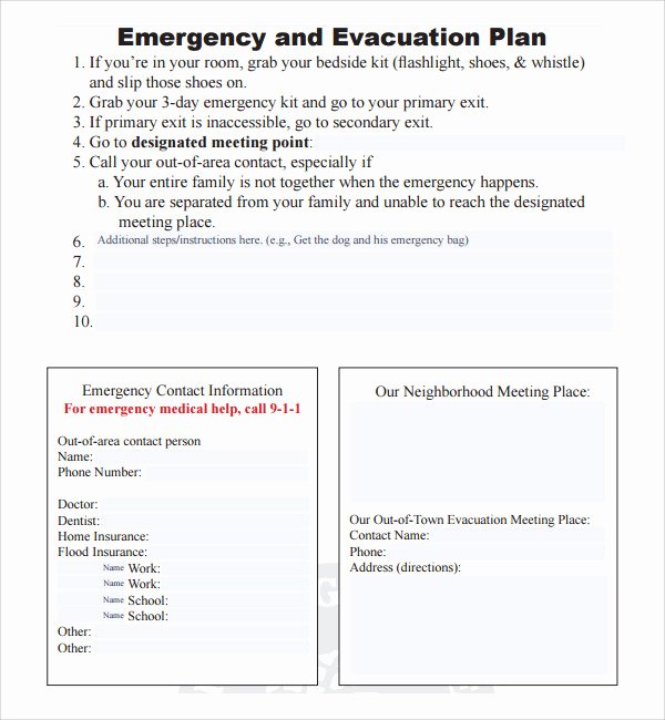 10 Evacuation Plan Templates