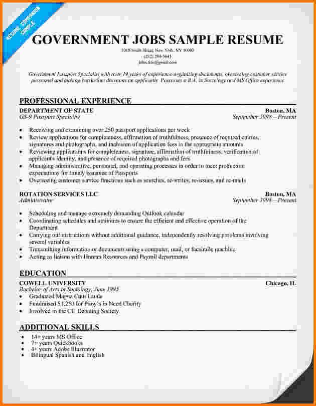 10 Federal Government Resume Samples