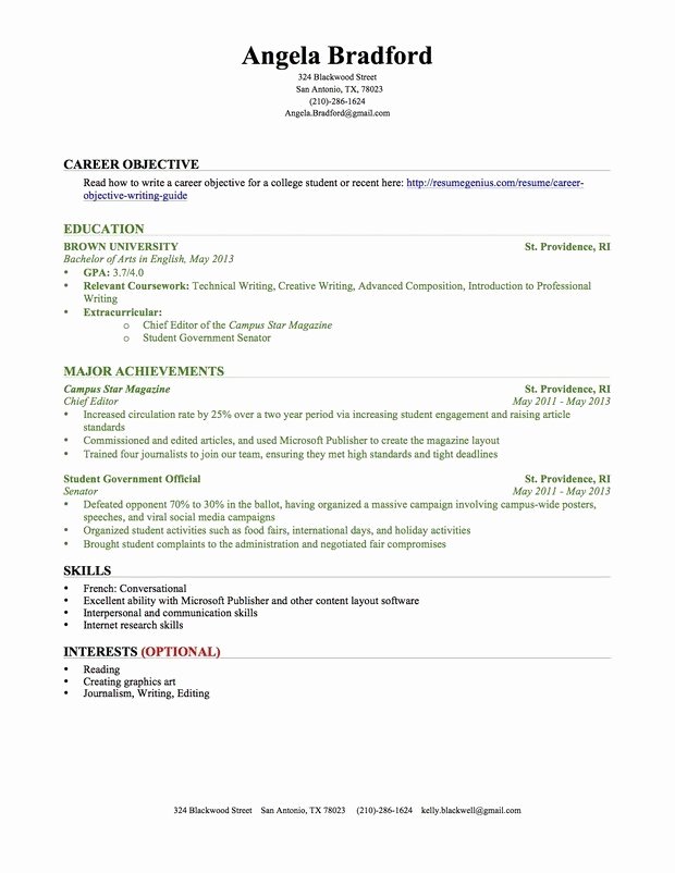 10 First Time Resume with No Experience Samples