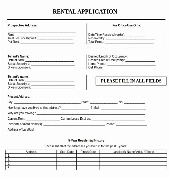 10 Free Download Rental Application Templates