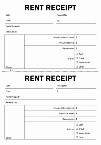 10 Free Rent Receipt Templates