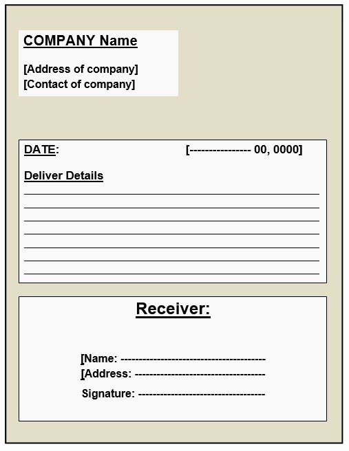 10 Free Sample Goods Delivery Receipt Templates