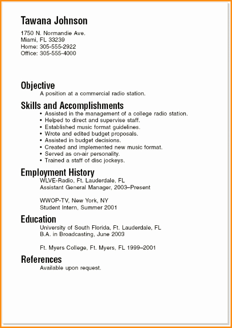 10 Good Resume Sample for College Student