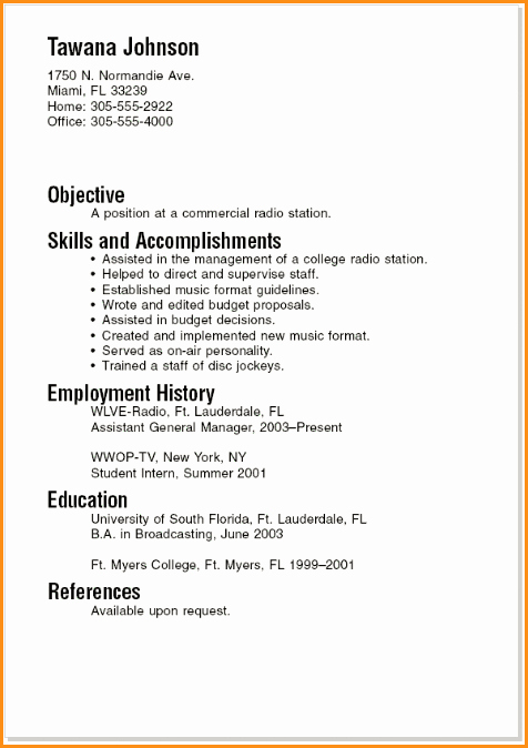 10 good resume sample for college student