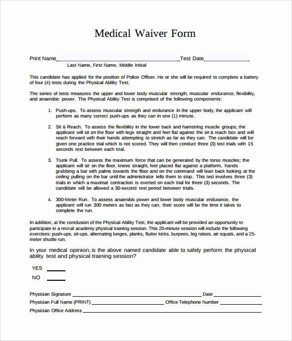 10 Medical Waiver forms to Download