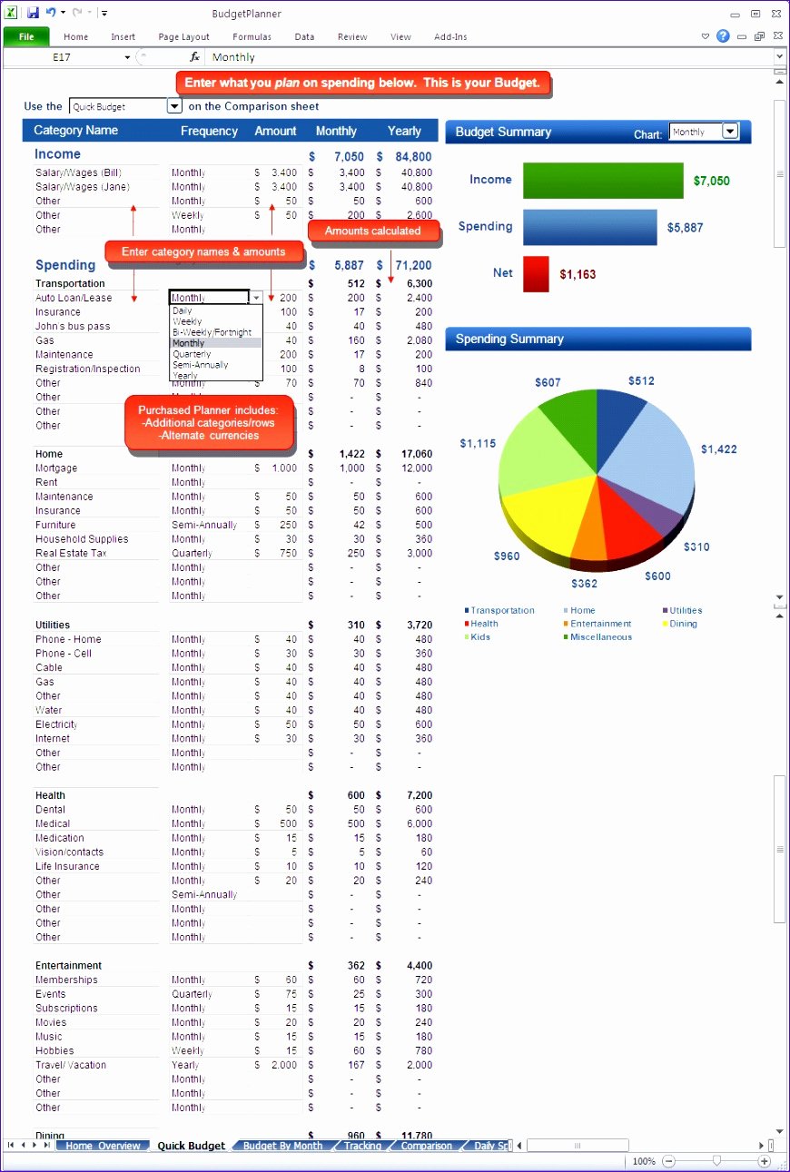 10 Microsoft Excel Bud Template 2013 Exceltemplates