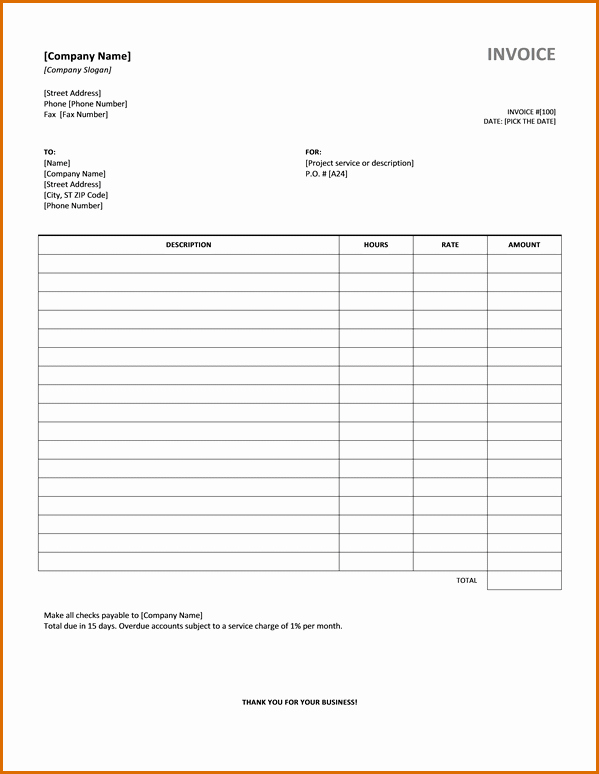 10 Microsoft Excel Invoice Template