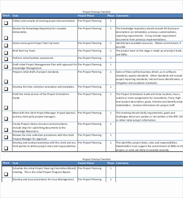 10 Project Checklist Samples &amp; Templates – Pdf Word