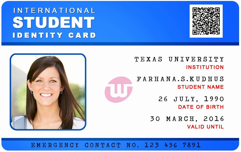 10 PSD University Card Business Card PSD Template from school id card templ...