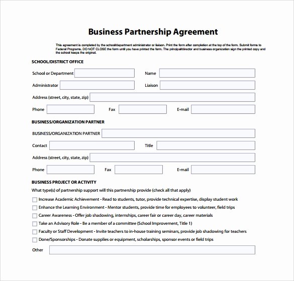 10 Sample Business Partnership Agreements