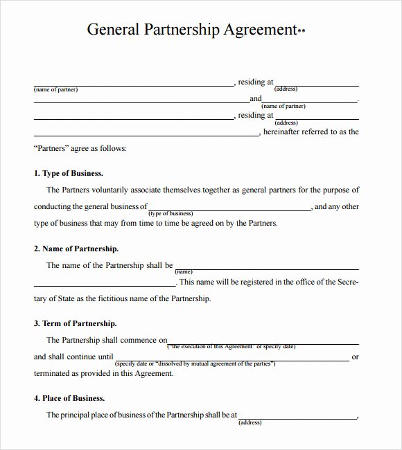 10 Sample Business Partnership Agreements