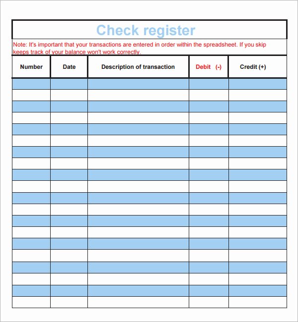 10 Sample Check Register Templates to Download