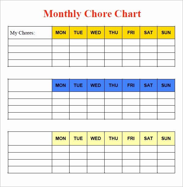 chore chart template