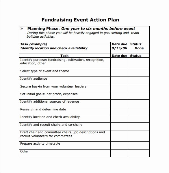 event planning template