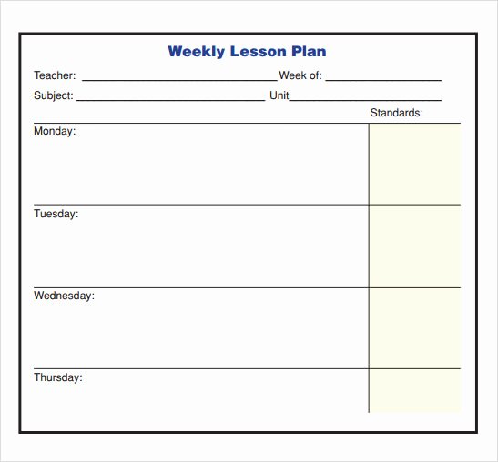 10 Sample Lesson Plans