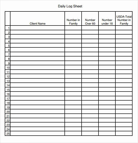 10 Sample Log Sheets