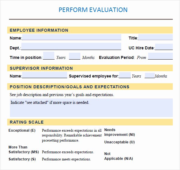 10 Sample Performance Evaluation Templates to Download