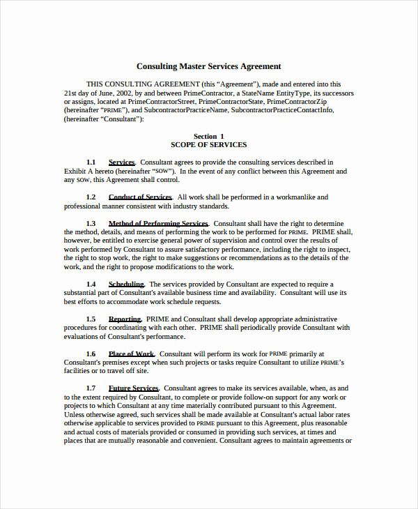 10 Simple Service Agreements Word Pdf