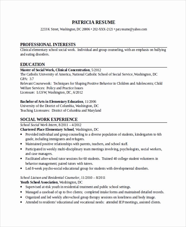 10 social Worker Resume Templates