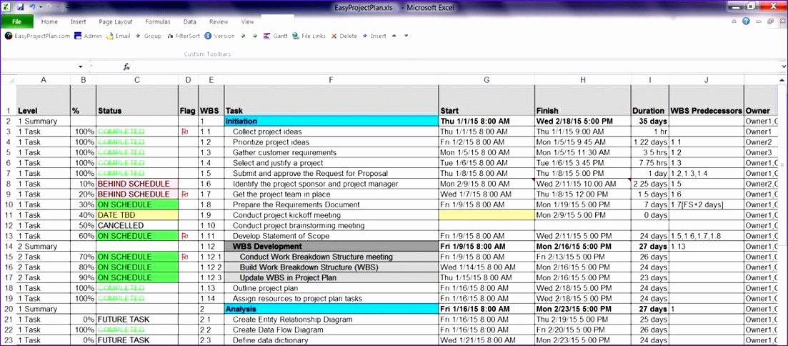 10 software Project Plan Template Excel Exceltemplates