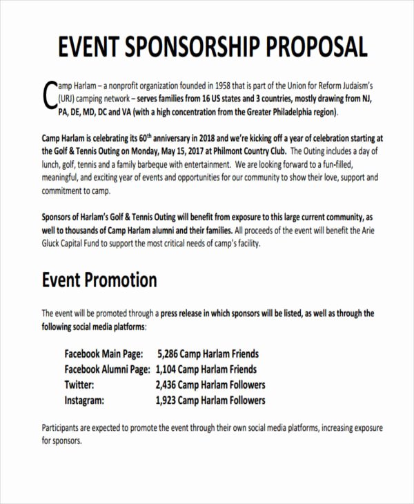 10 Sponsorship Proposal Examples &amp; Samples Pdf Word Pages