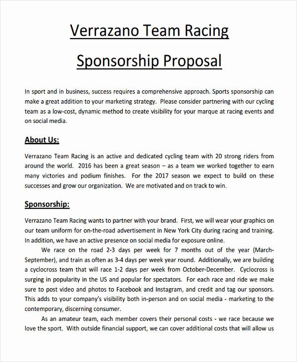 10 Sponsorship Proposal Examples &amp; Samples Pdf Word Pages