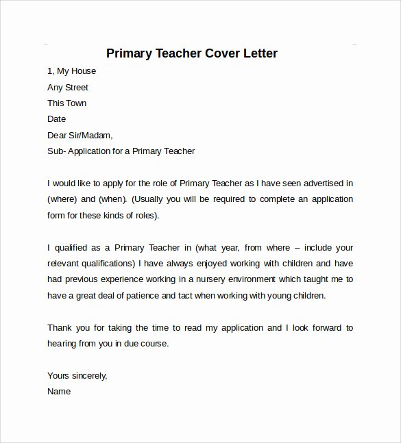 10 Teacher Cover Letter Examples Download for Free