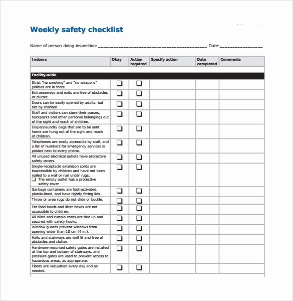 10 Weekly Checklist Samples