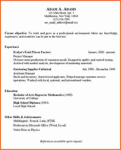 10 What Does A Simple Resume Look Like Bud Template