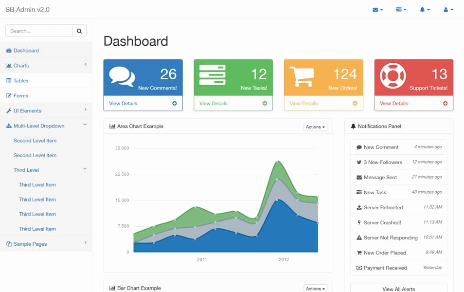 bootstrap admin templates