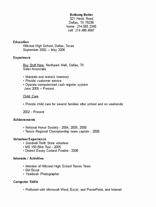 1000 About Resumes Pinterest High School Resume