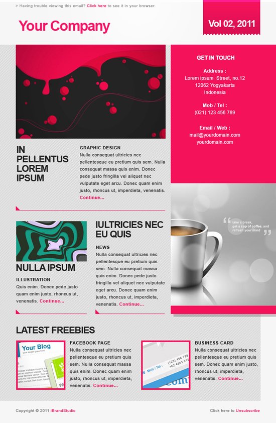 1000 Images About Newsletter Templates On Pinterest