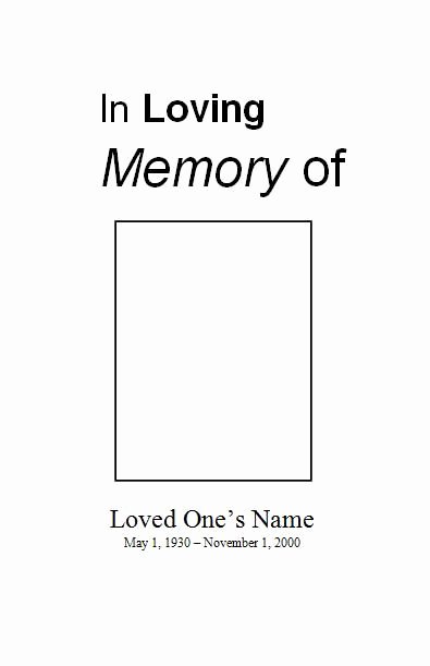 1000 Images About Printable Funeral Program Templates On