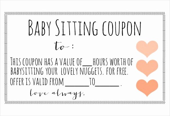 11 Baby Sitting Coupon Templates Psd Ai Indesign
