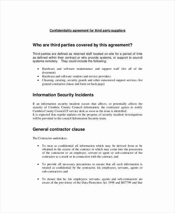 sample basic confidentiality agreement