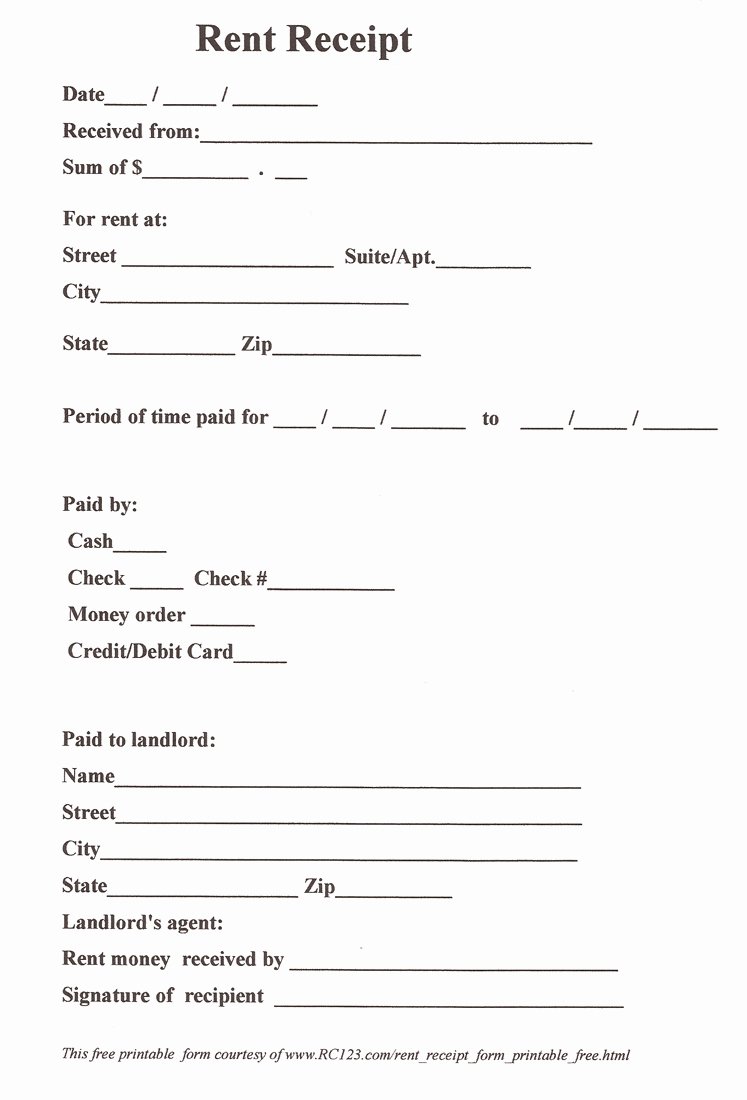 11 Best Of Free Printable Payment Receipt form
