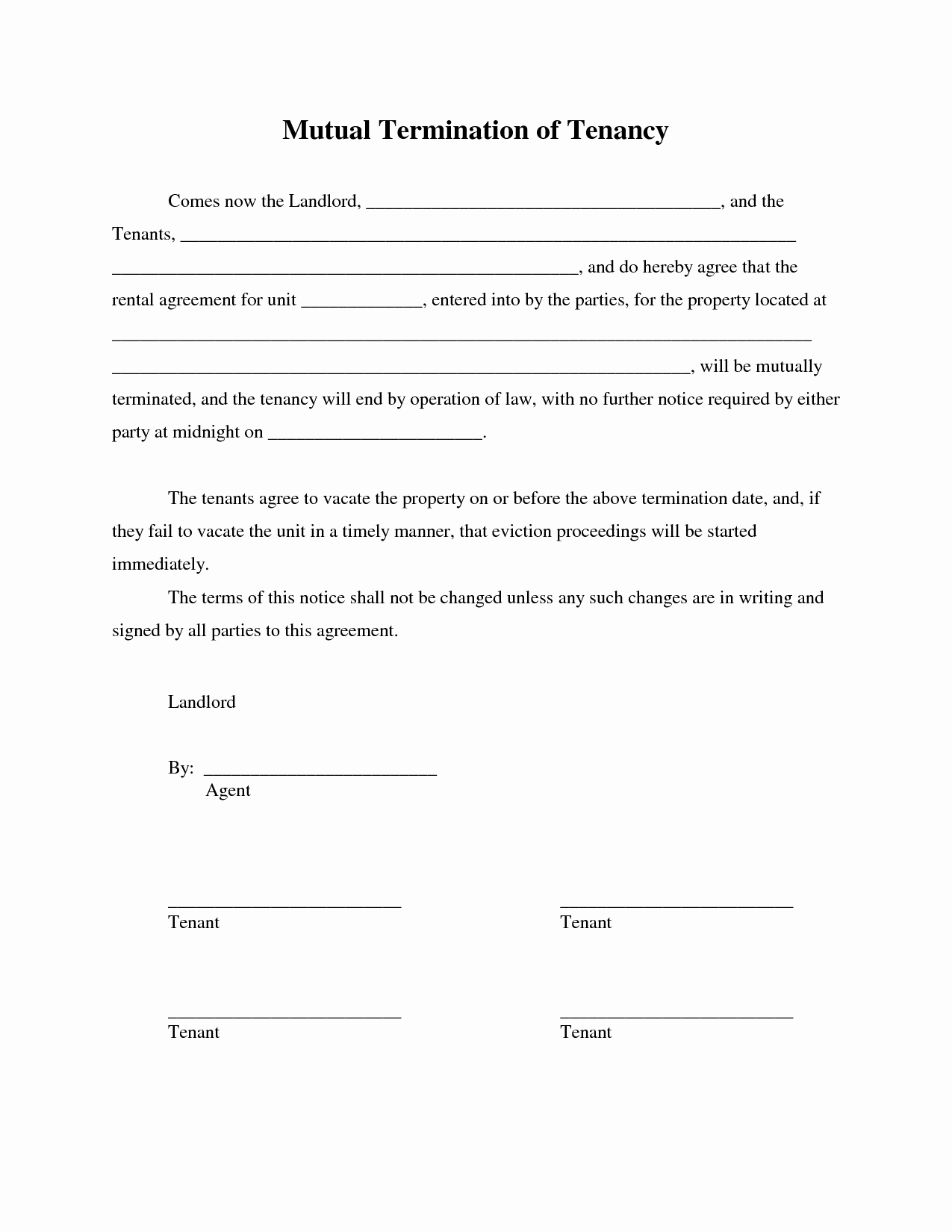 11 Best Of Mutual Termination Agreement Template