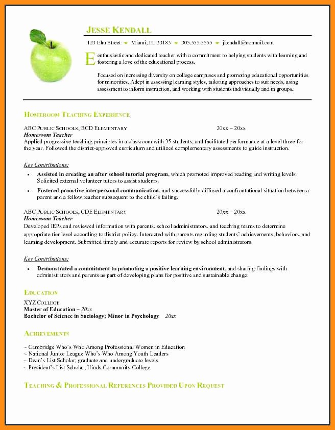 11 Curriculum Vitae Template Teacher