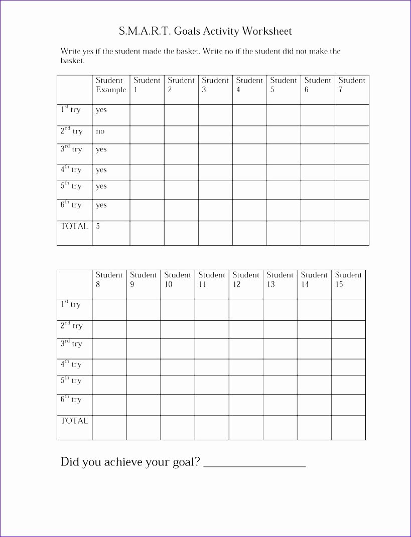 11 Goal Setting Template Excel Exceltemplates